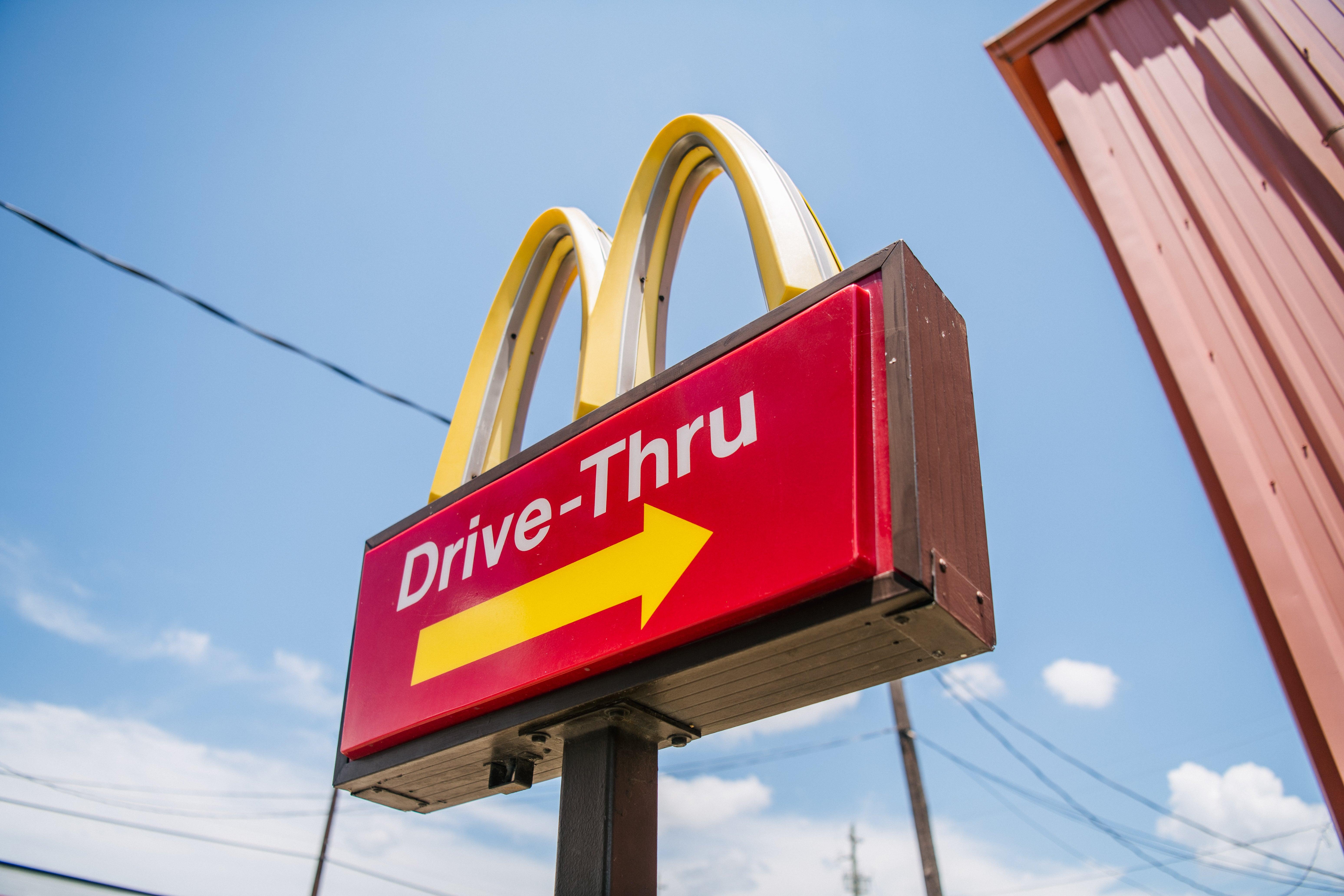 A McDonald’s sign board in Texas