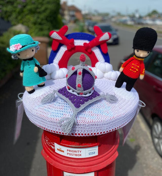 Keen crocheters have been decorating their local communities ahead of the Platinum Jubilee weekend (Yarnsy/PA)