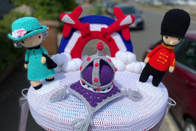 Keen crocheters have been decorating their local communities ahead of the Platinum Jubilee weekend (Yarnsy/PA)