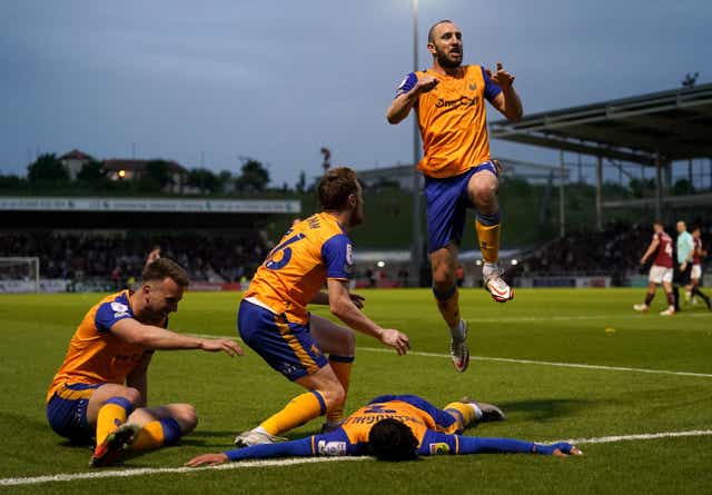 <p>Mansfield secured their spot at Wembley </p>