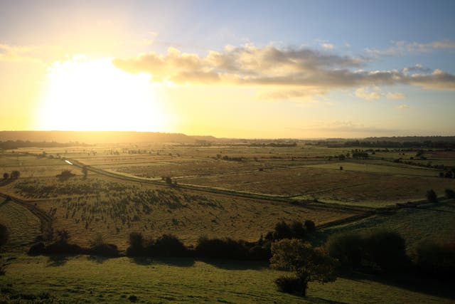 View from Burrow Mump in the Somerset Levels (Natural England/PA)