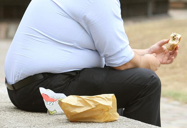 A report says more than 42 million adults will be obese or overweight by 2040 (PA)