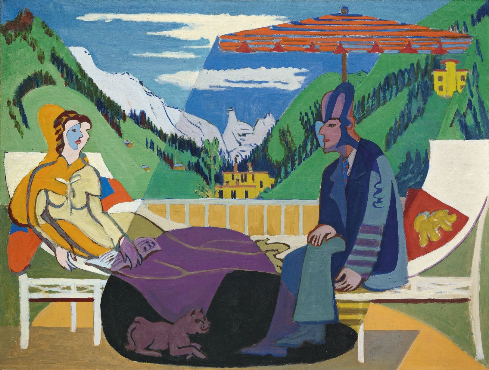 ‘Balcony Scene’, 1935, oil on canvas