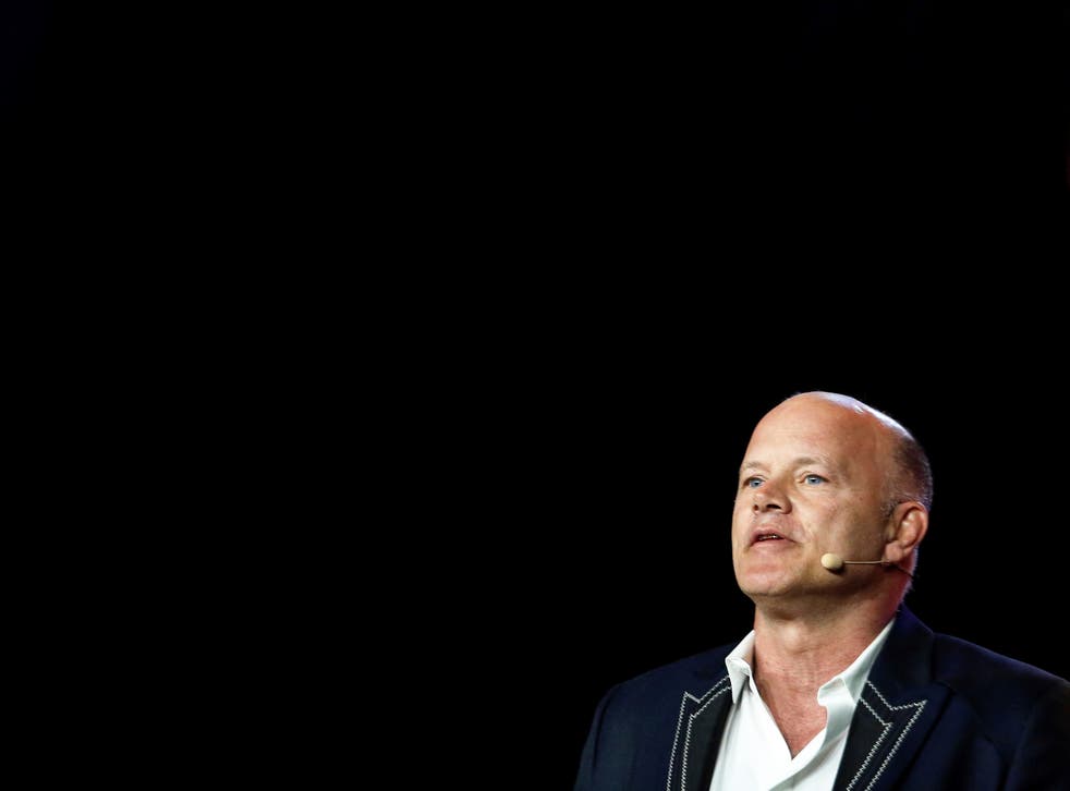 <p>Galaxy Digital CEO Mike Novogratz speaks during the Bitcoin 2022 Conference on 8 April, 2022 in Miami, Florida</p>