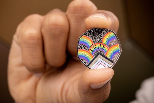 <p>This coin is meant to be a symbol of the LGBT+ legacy over the last 50 years of Pride UK</p>