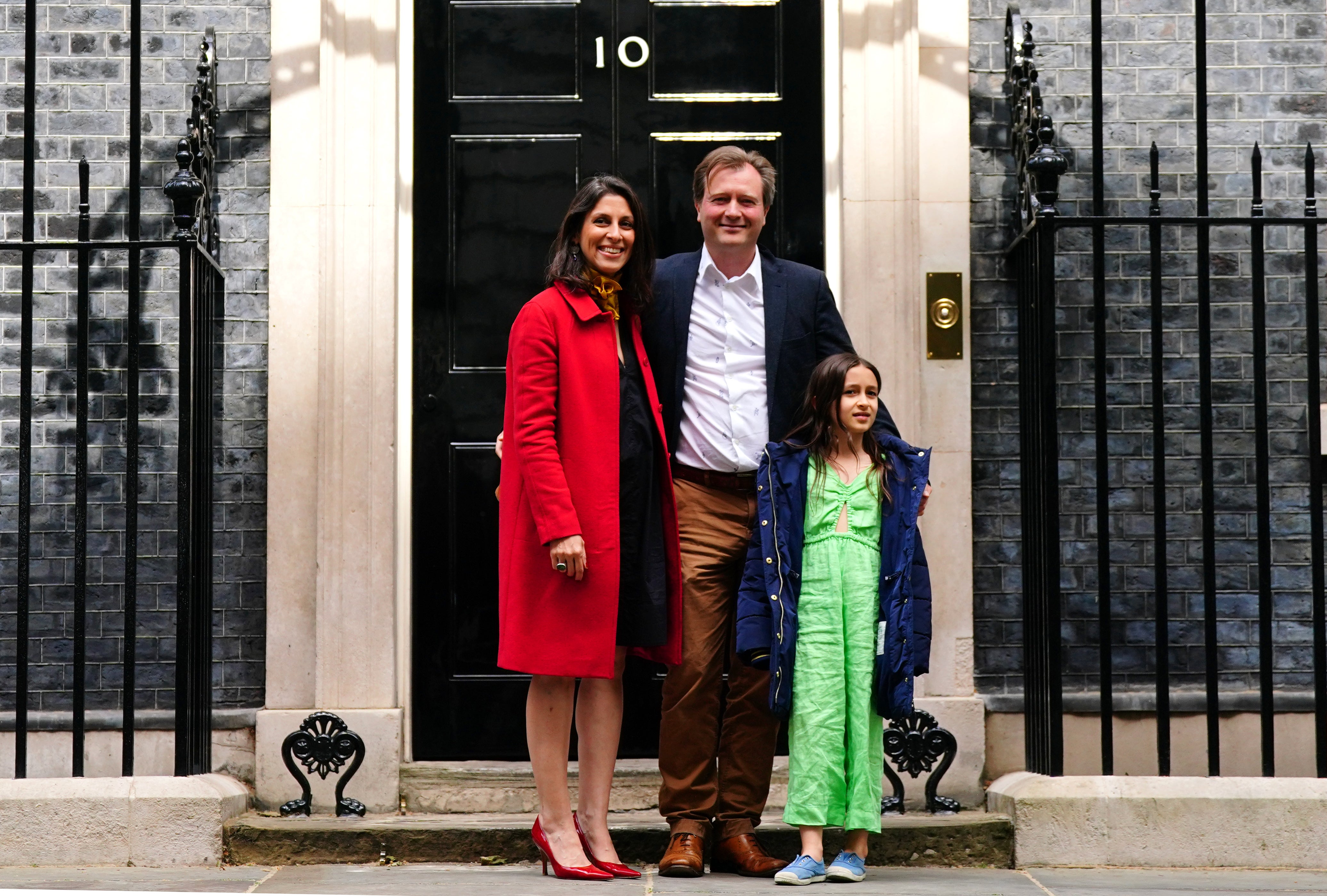 Nazanin Zaghari-Ratcliffe was reunited with her husband Richard Ratcliffe and their daughter Gabriella in March 2022 (Victoria Jones/PA)