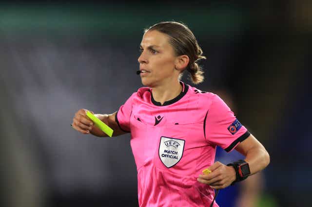 Stephanie Frappart is one of three women listed to referee matches at the men’s World Cup in Qatar later this year (Mike Egerton/PA)