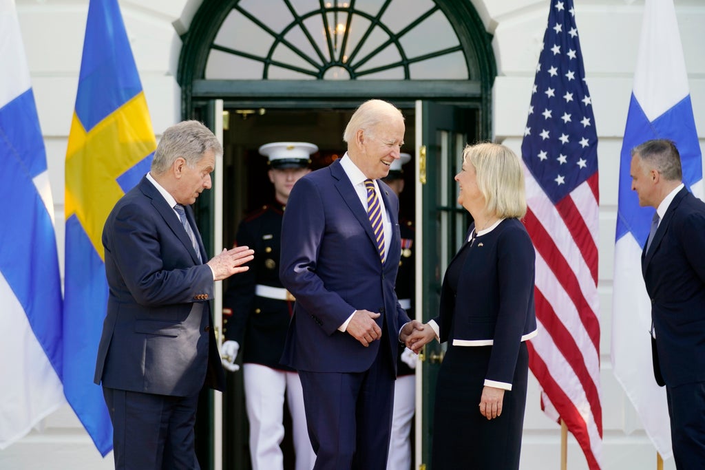 Biden, İsveç ve Finlandiya liderleriyle NATO ve Rusya'yı görüşmek üzere bir araya geldi
