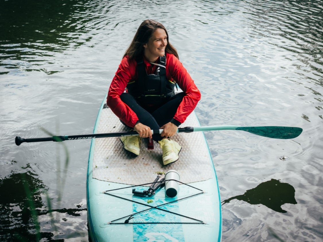 <p>Lizzie Carr took up paddle boarding during recovery from radiotherapy</p>