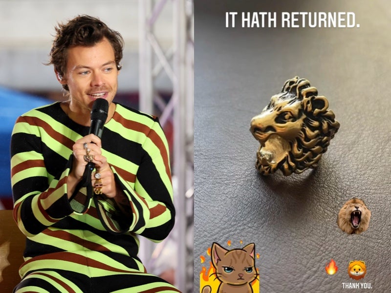 Harry Styles reveals fans helped return his ring after losing it at Coachella
