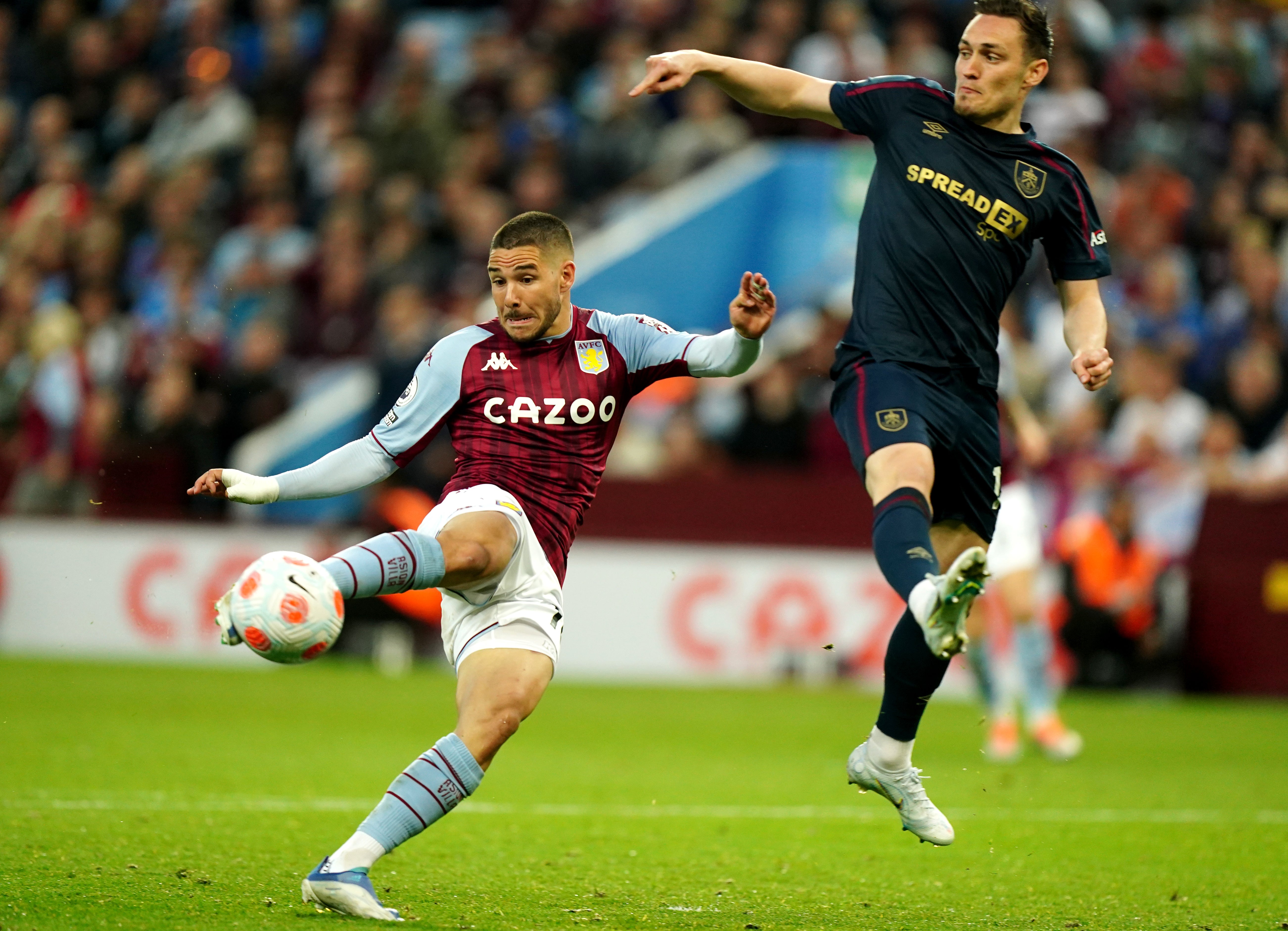 Aston Villa’s Emi Buendia levelled against Burnley (Mike Egerton/PA)