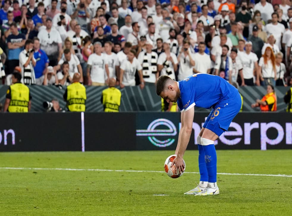 Aaron Ramsey was put on the spot by Rangers just minutes after coming on as a late substitute in the Europa League final (Andrew Milligan/PA)