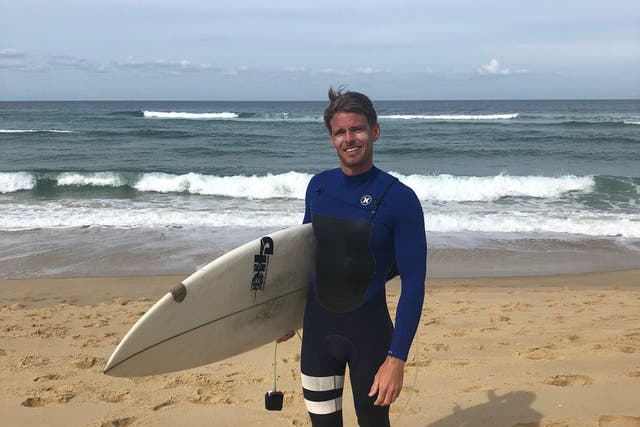 Will surfing before his accident (Collect/PA Real Life)