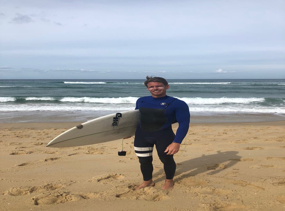 Will surfing before his accident (Collect/PA Real Life)