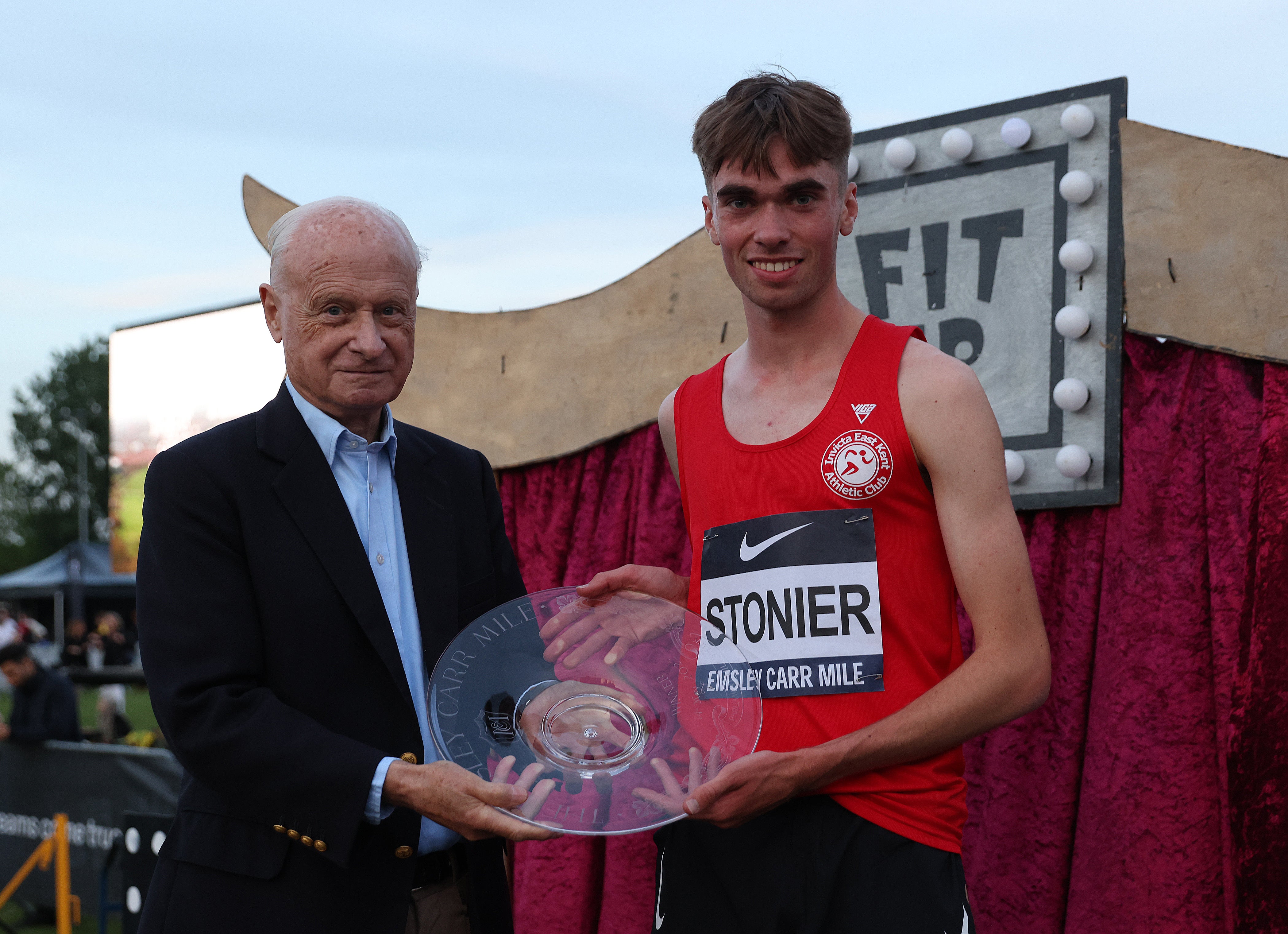 Matthew Stonier after winning the Mens’ Nike Emsley Carr Mile