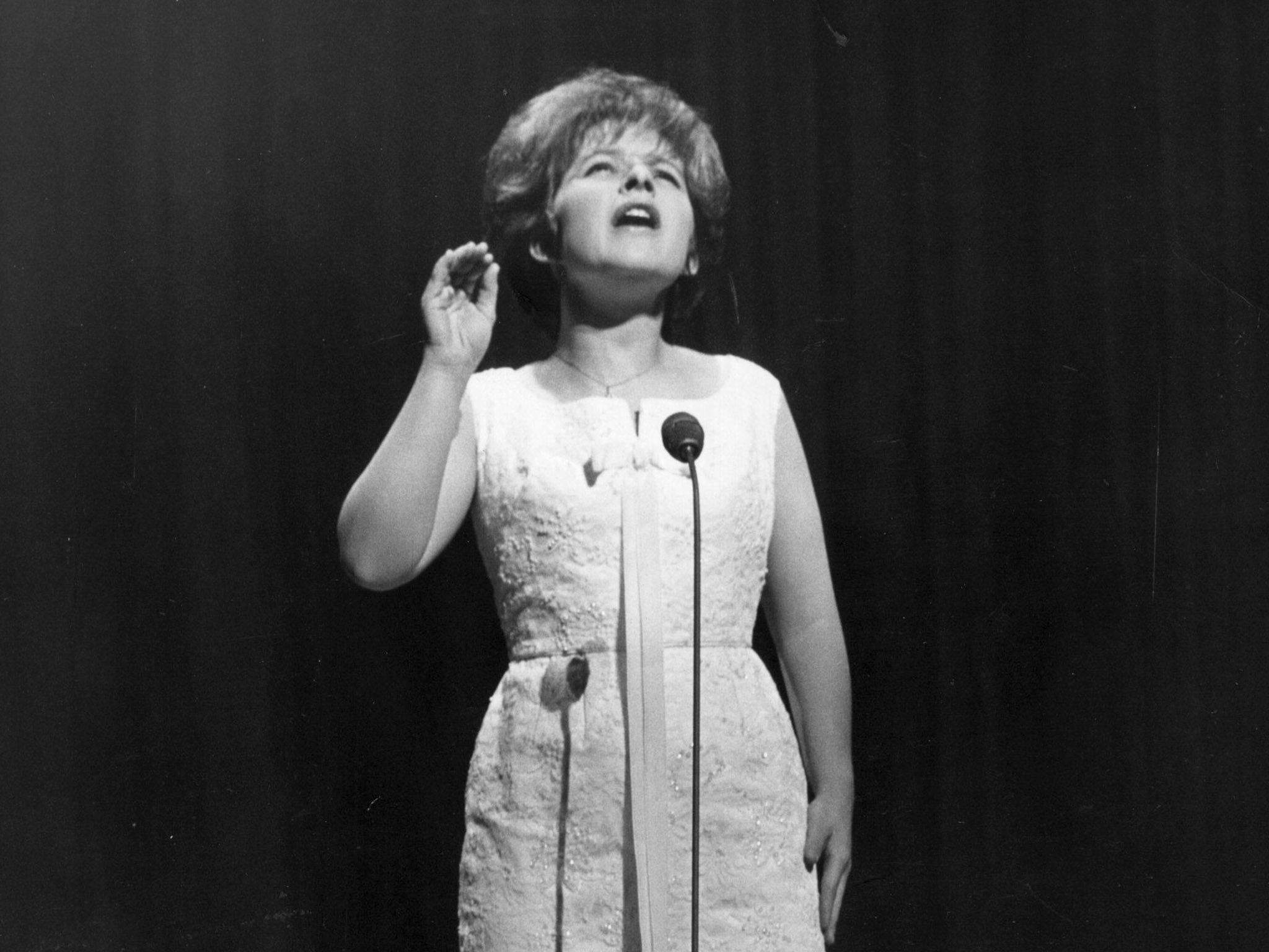 Note perfect: the singer performing at the London Palladium in 1964