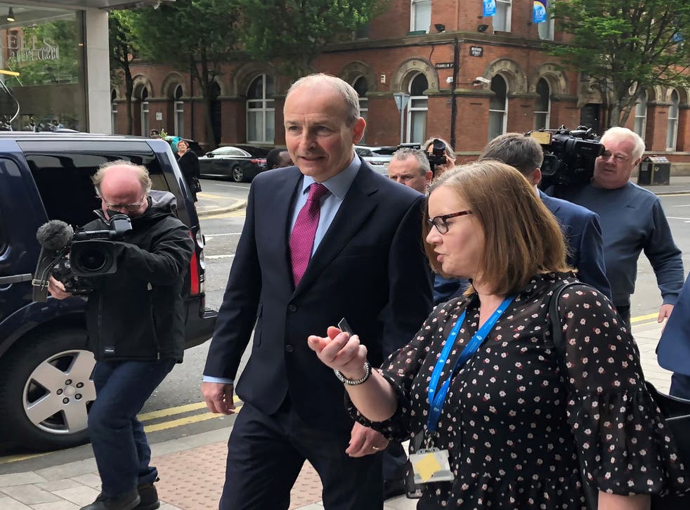 Taoiseach Micheal Martin arriving at Grand Central Hotel in Belfast, as Mr Martin will hold talks with political leaders in Belfast on Friday amid ongoing deadlock at Stormont over the Northern Ireland Protocol (David Young/PA)