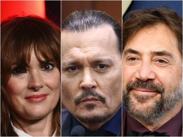 Winona Ryder, Johnny Depp y Javier Bardem