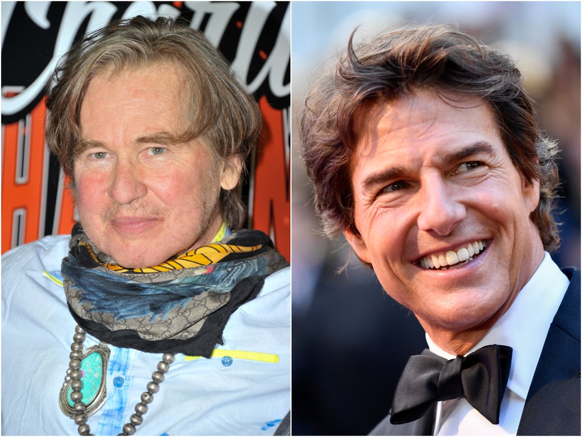 ejendom Jane Austen abstraktion Tom Cruise was 'crying' during reunion with Val Kilmer on Top Gun: Maverick  | The Independent