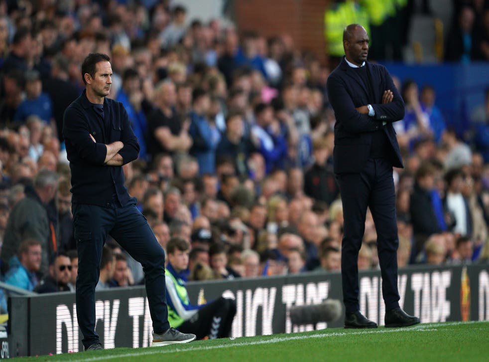 Crystal Palace manager Patrick Vieira endured a difficult night on Merseyside (Peter Byrne/PA)