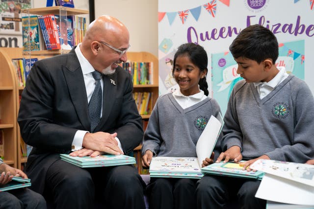 Education Secretary Nadhim Zahawi said he hopes to help schools facing rising energy and food costs (PA)