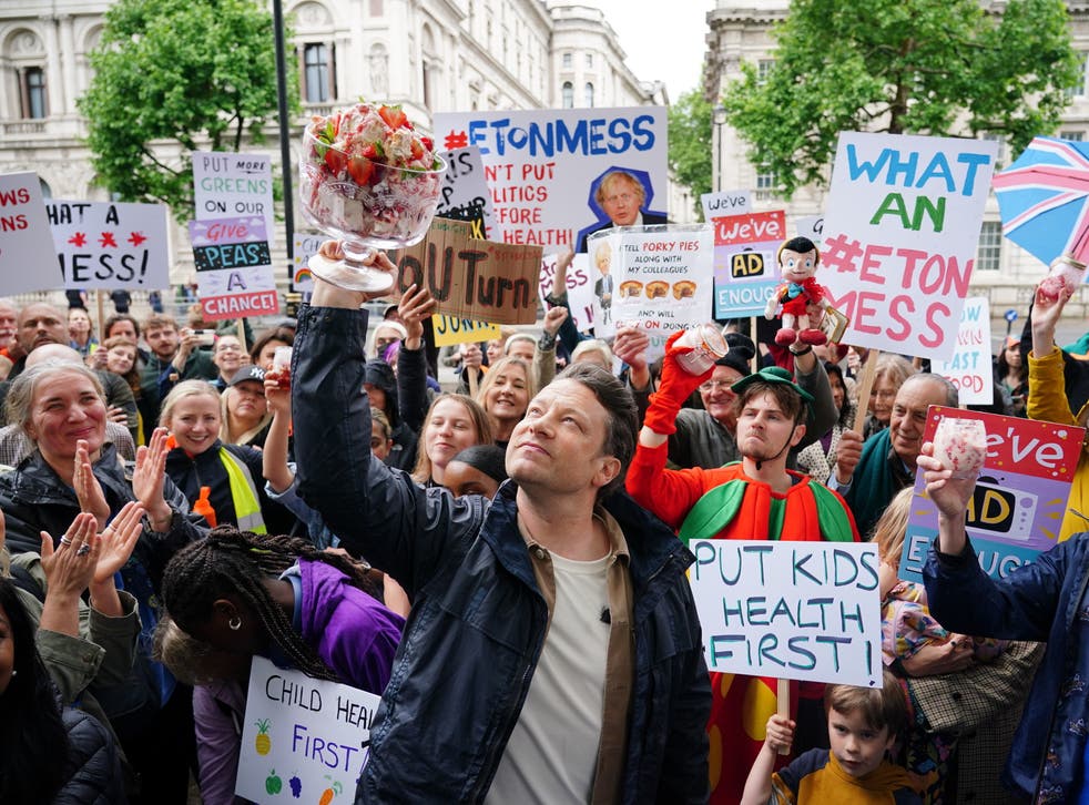 Oliver outside Downing Street today