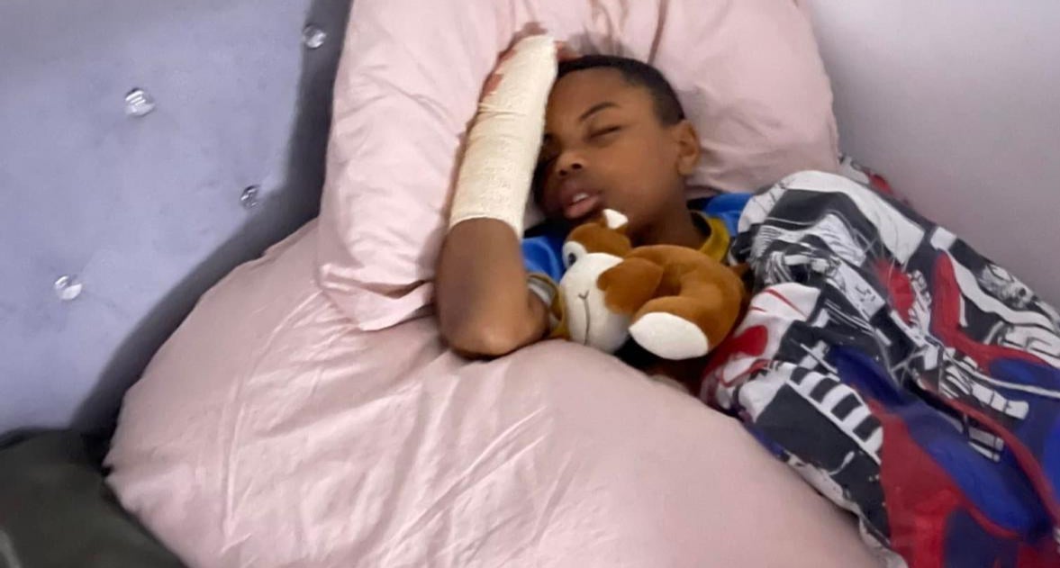 Raheem Bailey had to have his finger amputated after he was injured while fleeing ‘bullies’ at school in Wales