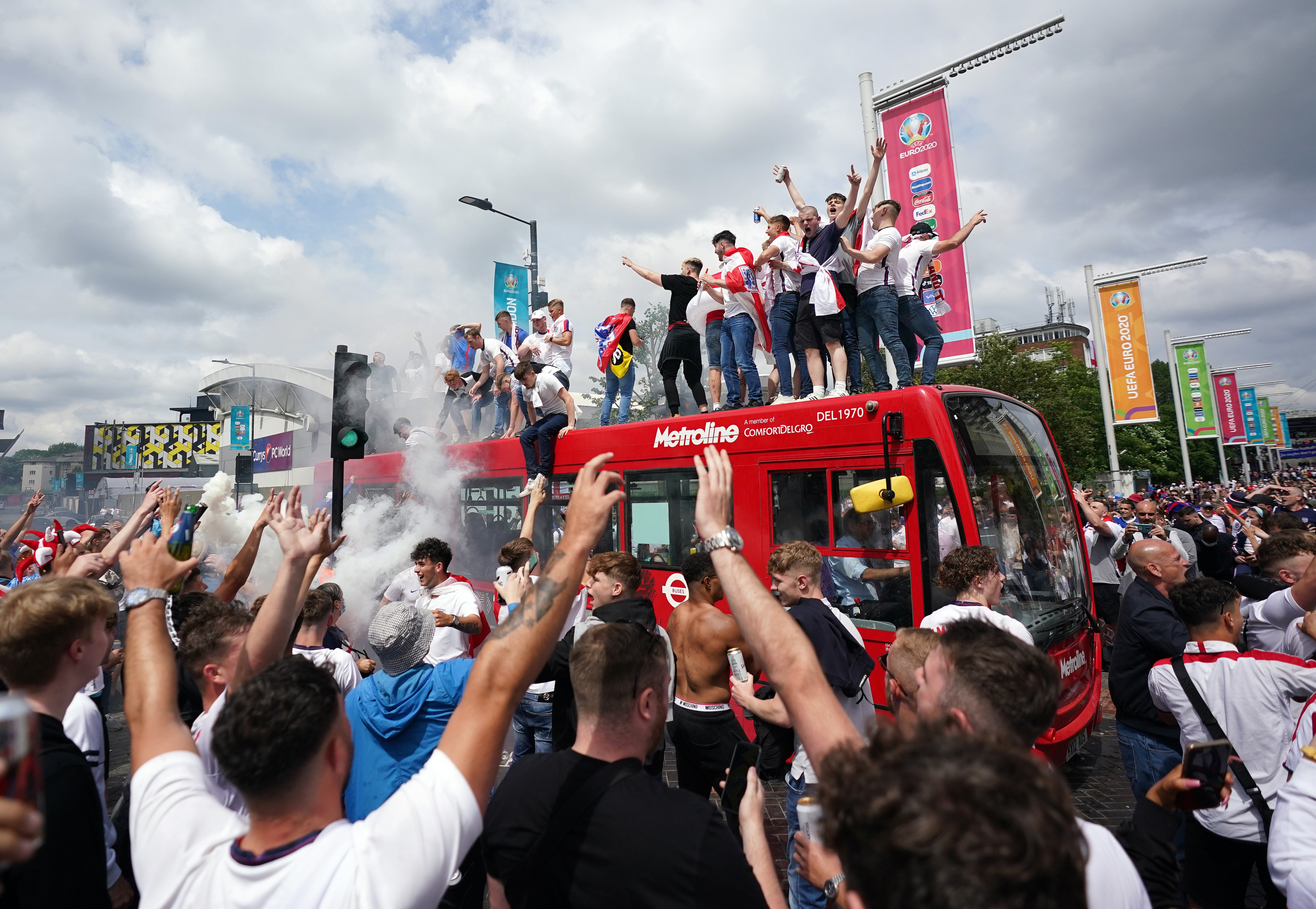There was widespread disorder at last year’s Euro 2020 final at Wembley (Zac Goodwin/PA)