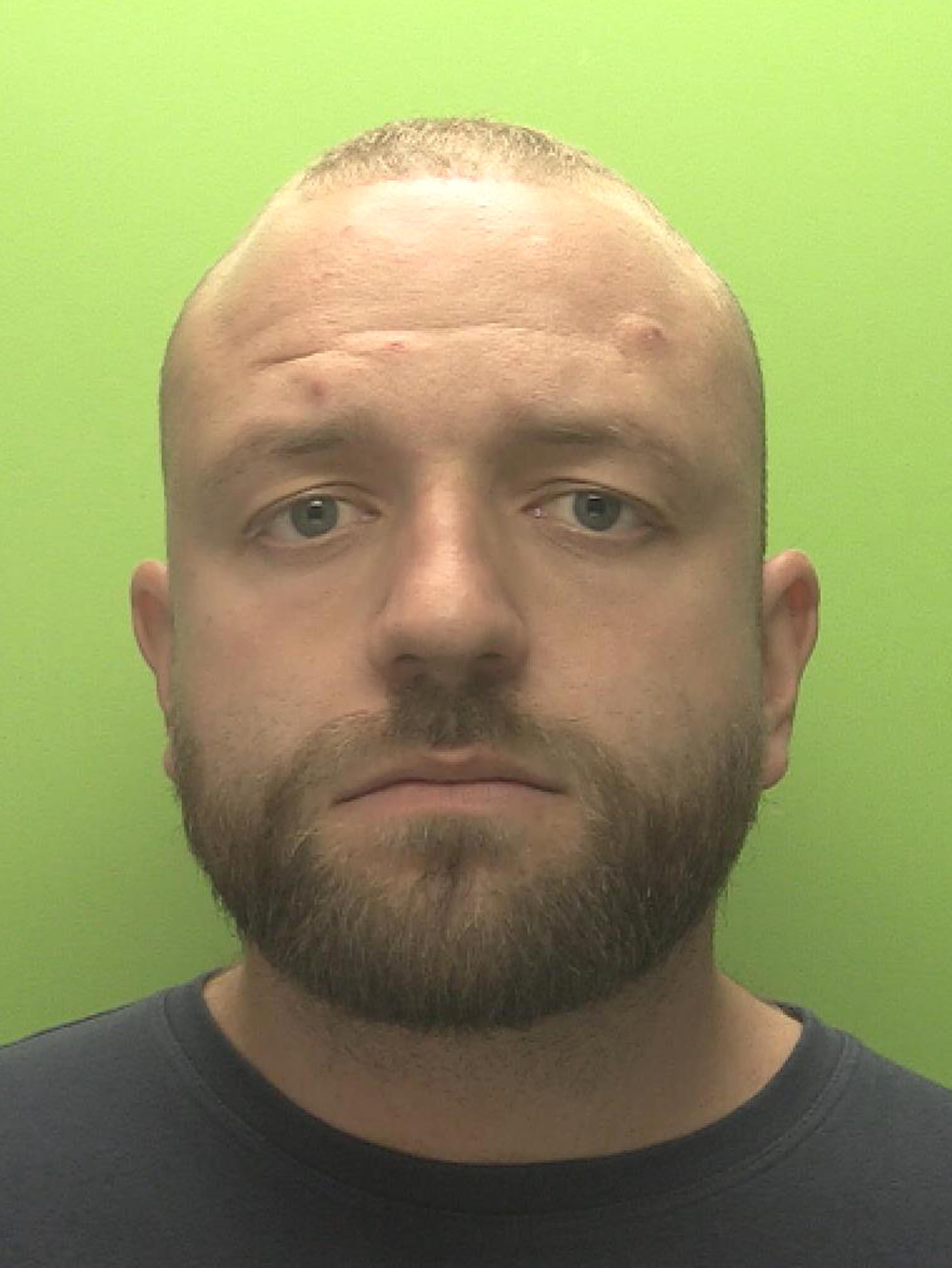 Nottingham Forest fan Robert Biggs was jailed for 24 weeks after headbutting Sheffield United’s Billy Sharp (Handout from Nottinghamshire Police/PA)