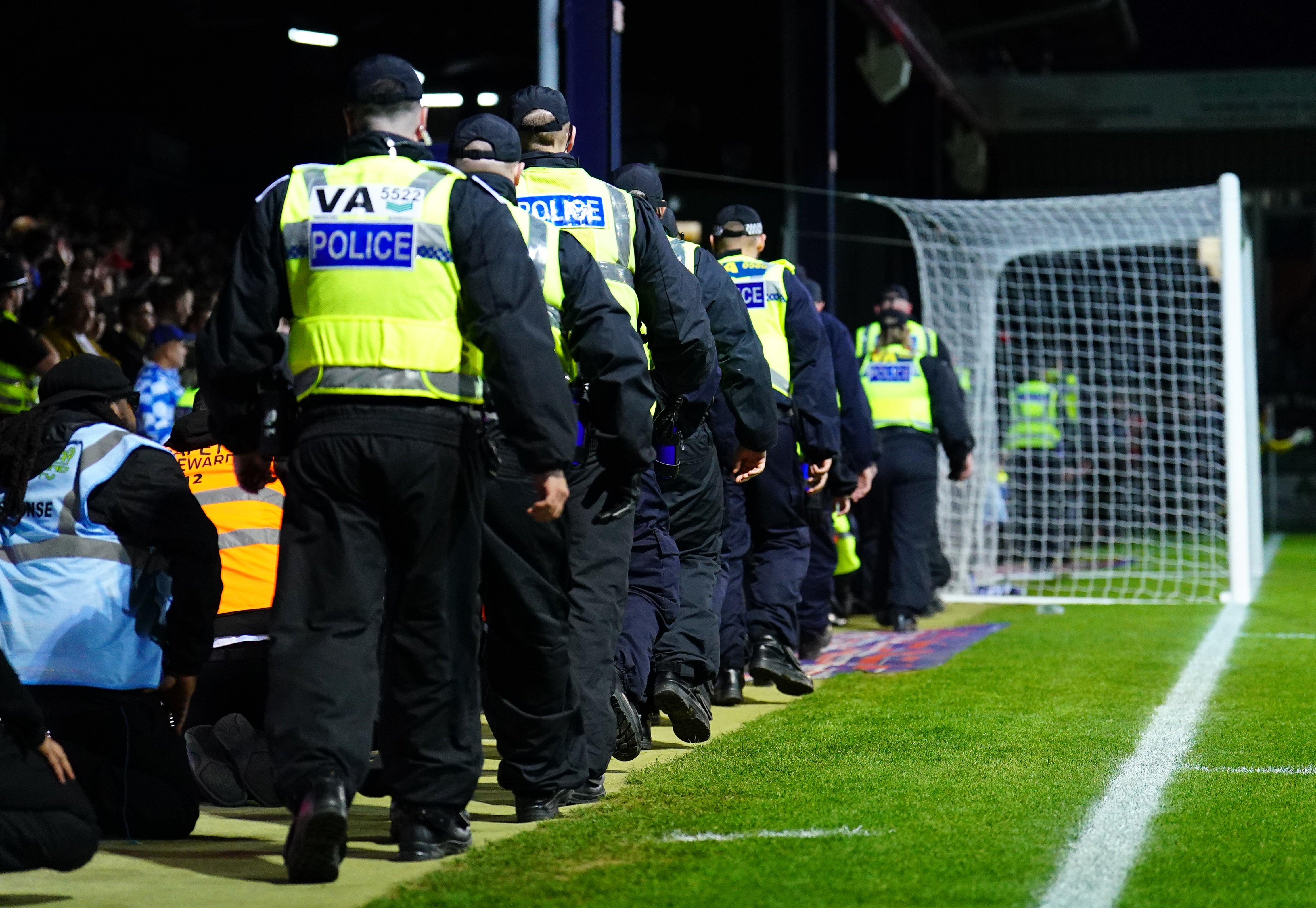 Forces can only claim back the costs of policing from clubs for officers deployed inside stadiums (Adam Davy/PA)
