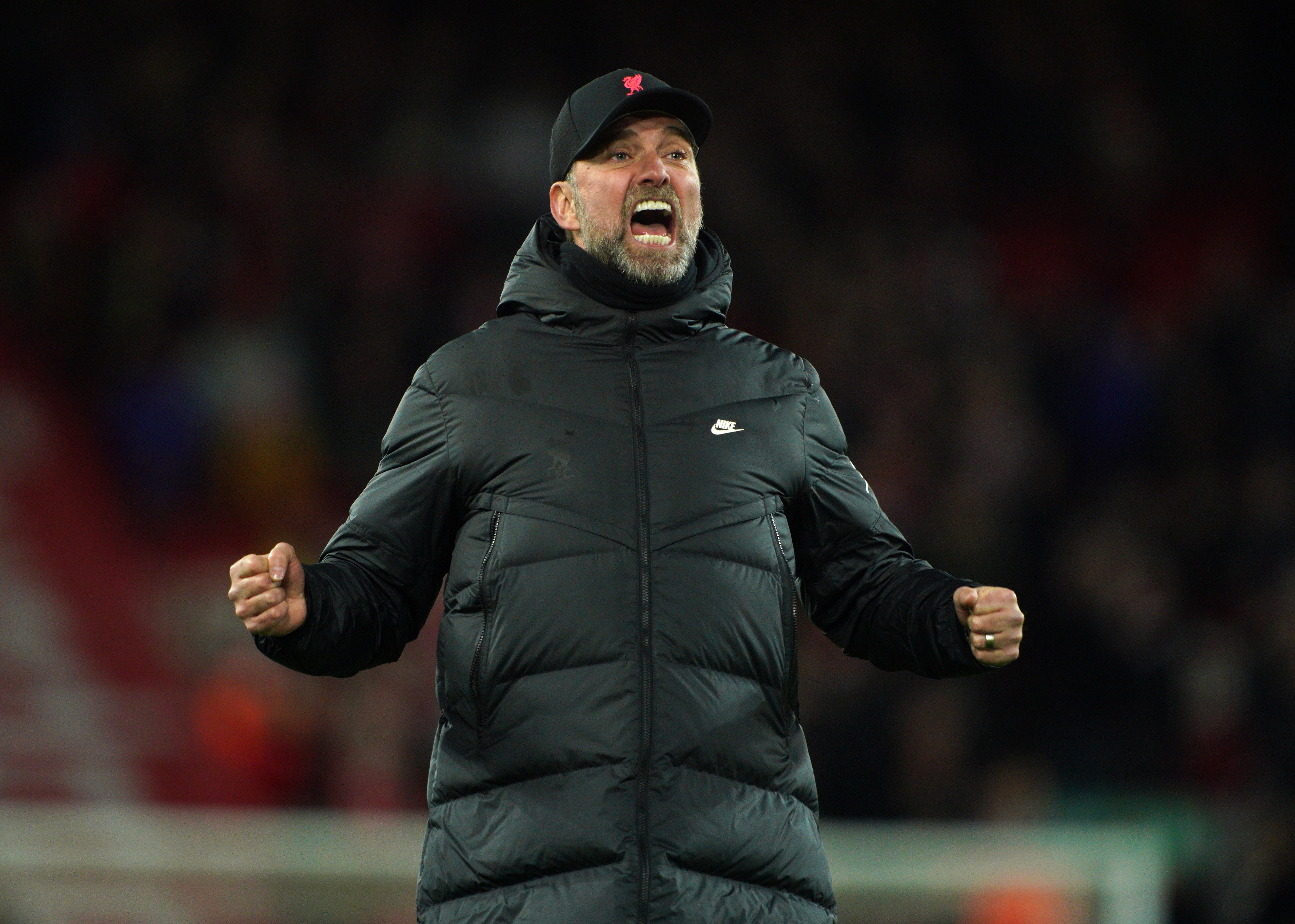 Jurgen Klopp insists Liverpool will never stop their pursuit of Manchester City (Peter Byrne/PA)