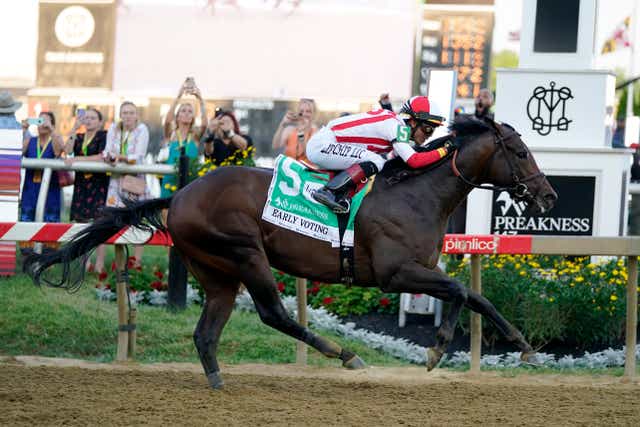 APTOPIX Preakness Stakes Horse Race