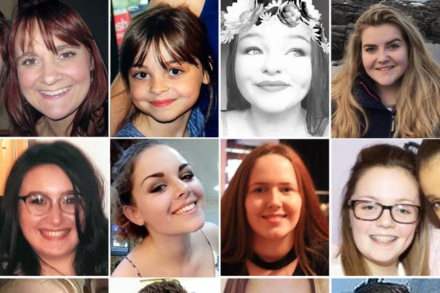 Some of the 22 victims of the terror attack during the Ariana Grande concert at the Manchester Arena in May 2017 (Handout/PA)
