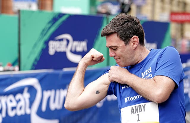 Andy Burnham flexes