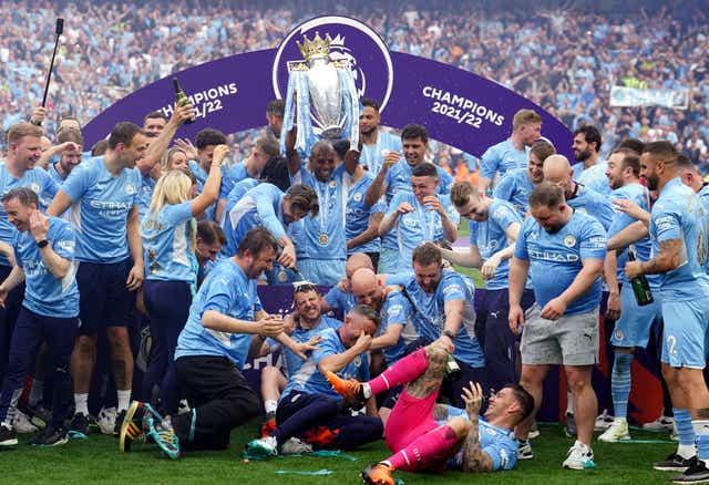 Manchester City have been crowned Premier League champions (Martin Rickett/PA)