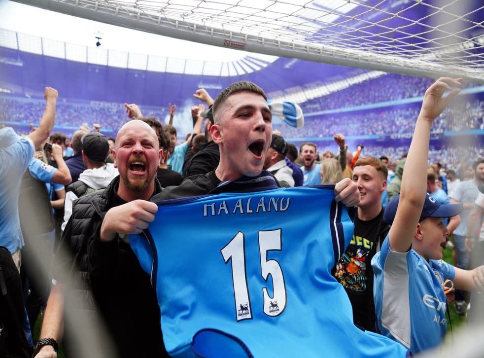 Manchester City fans saw their team land a fourth Premier League title in five years (PA)