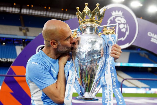 Pep Guardiola clinched another Premier League title (Martin Rickett/PA)