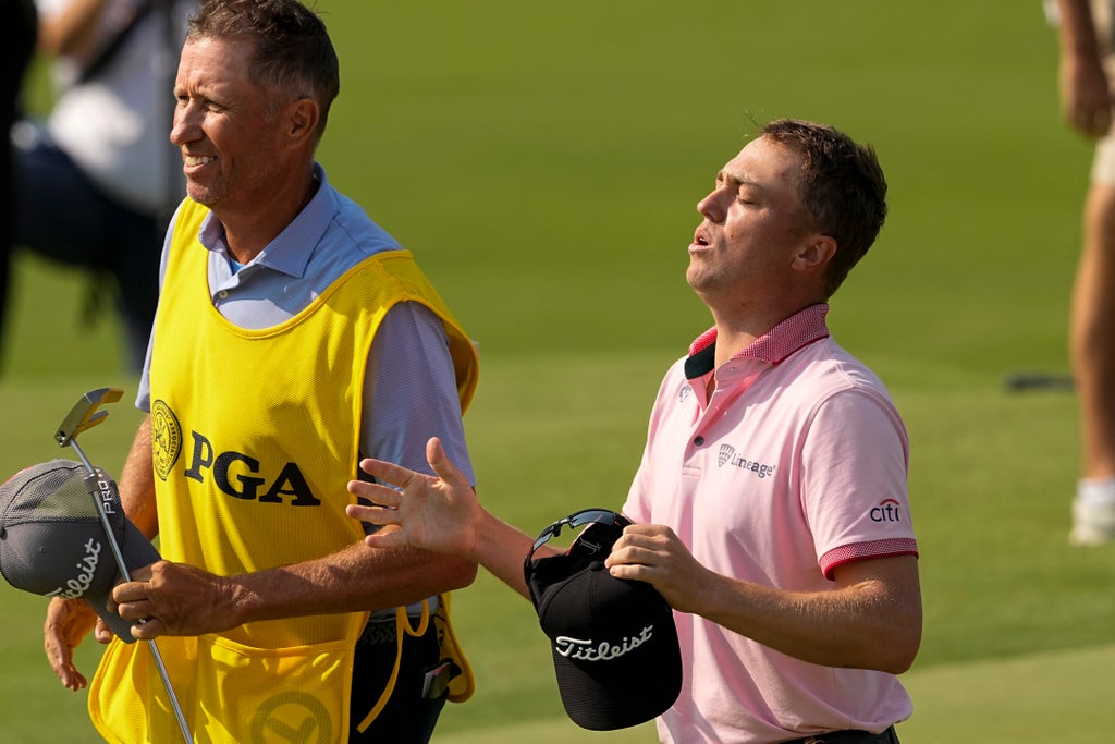 Justin Thomas eclipses Will Zalatoris in play-off to claim second US PGA title