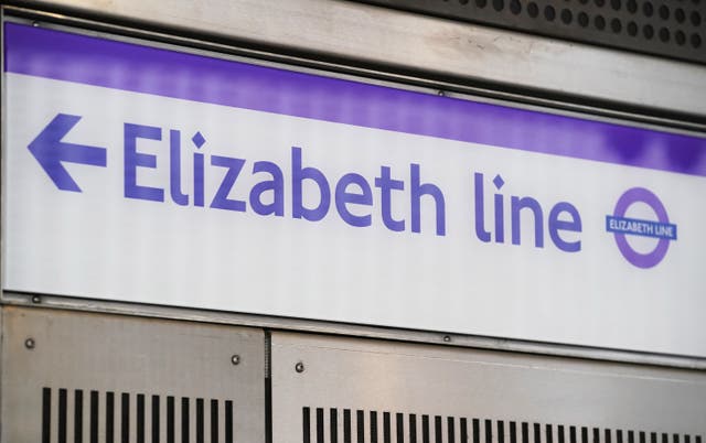 London’s new £18.9 billion Elizabeth line railway opens on Tuesday (Jonathan Brady/PA)