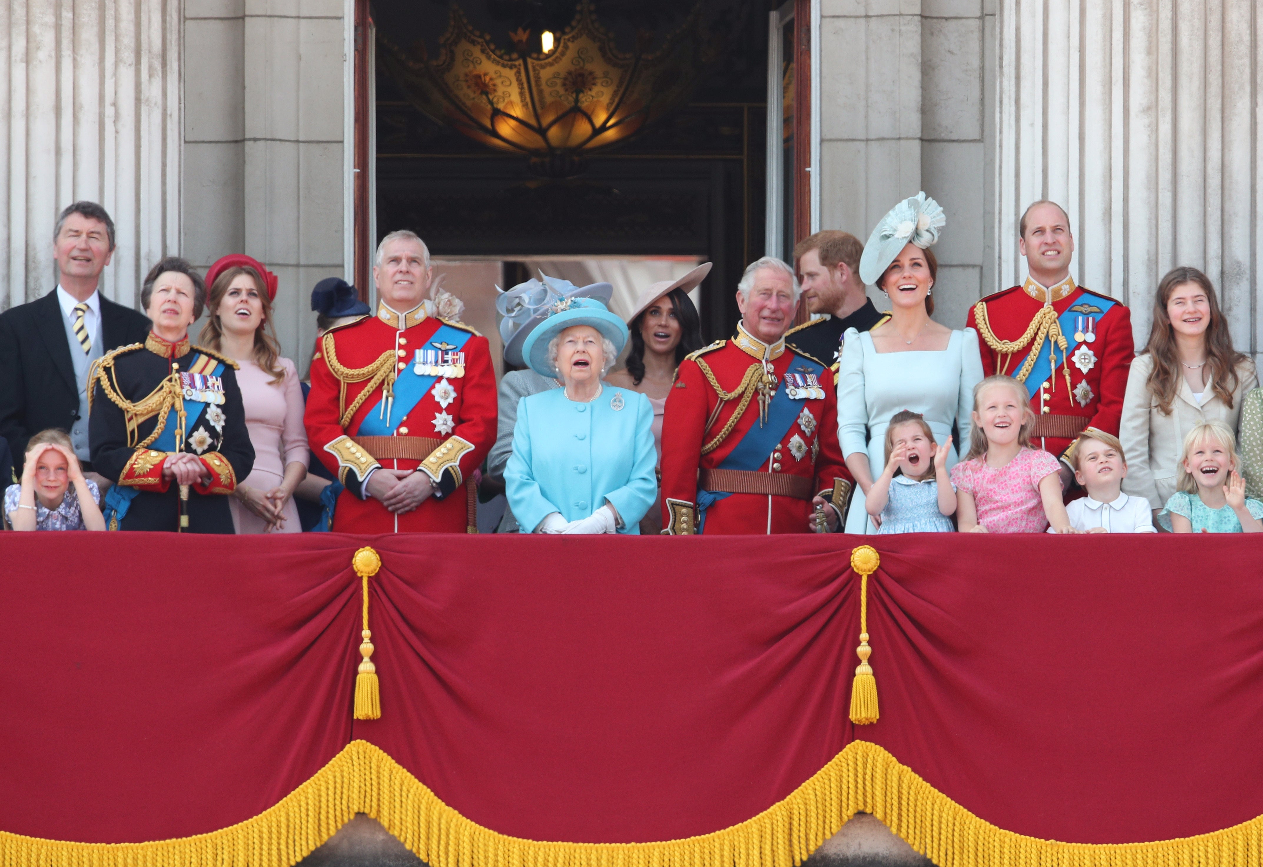 The Trooping balcony appearance in 2018