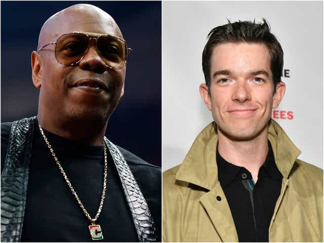 <p>Many social media users condemn John Mulaney for bringing out Dave Chappelle (left) in his show in the first place</p>