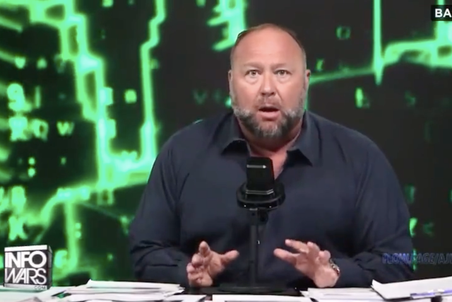 <p>Conspiracy theorist Alex Jones promotes a false and unproven theory on his show InfoWars that strives to link Covid-19 vaccines to the recent monkeypox outbreak</p>