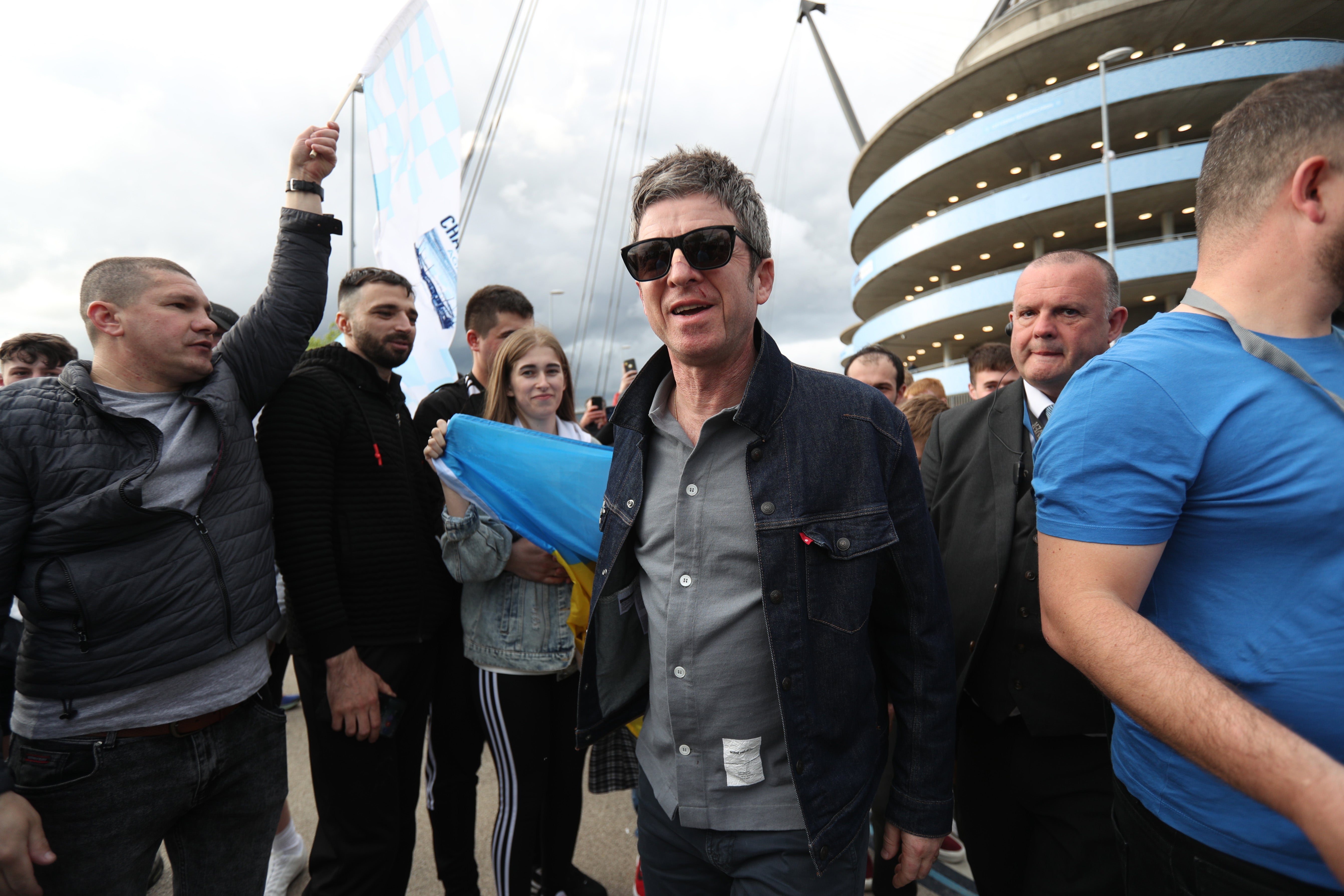 Noel Gallagher was injured as he celebrated Manchester City’s Premier League title win