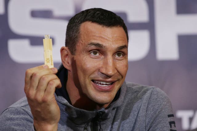 <p>Wladimir Klitschko declared that he had stored the details of how to beat Anthony Joshua on a USB stick </p>