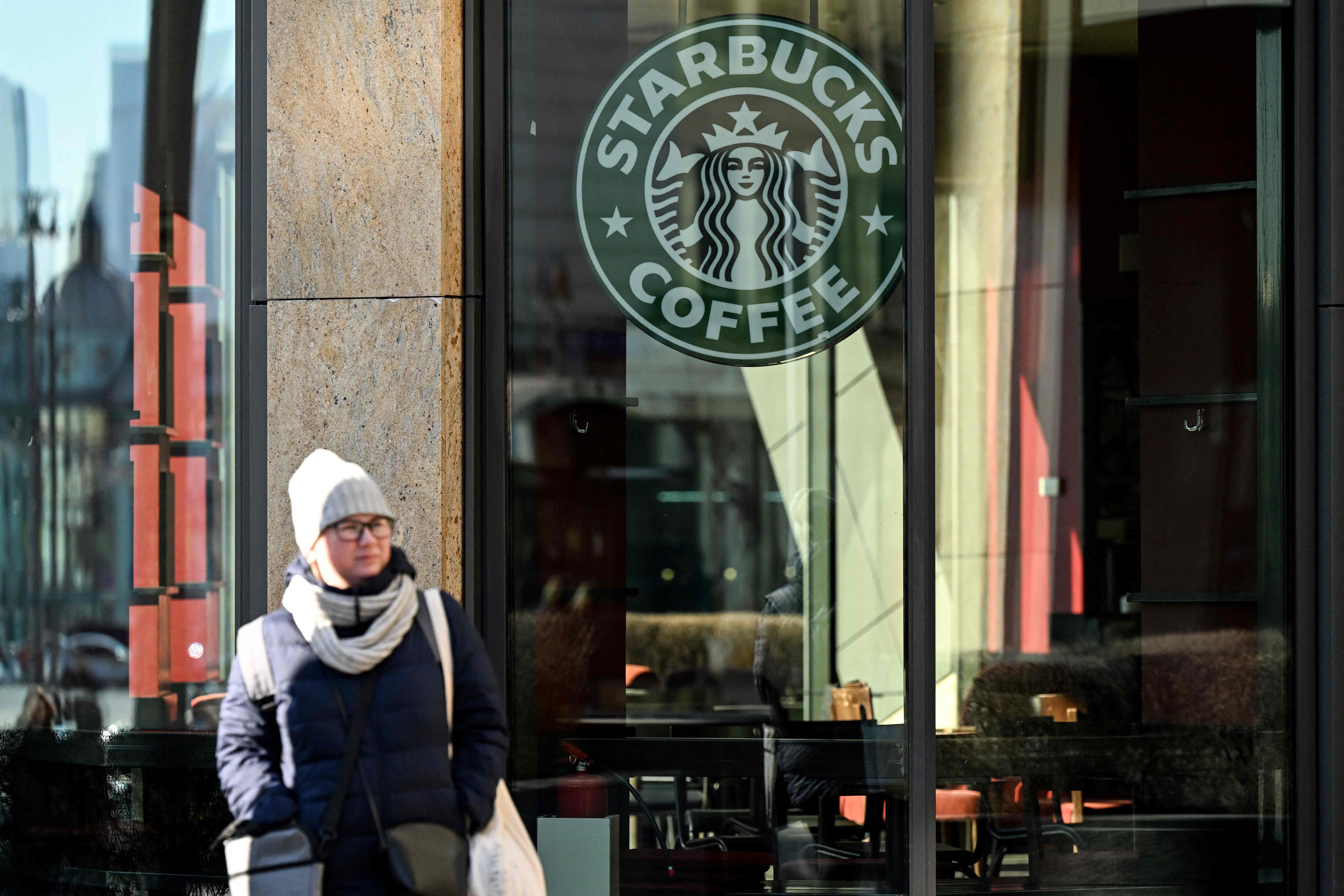 A Starbucks shop in Moscow