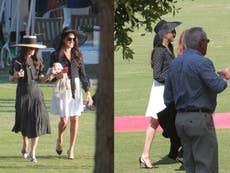 Meghan Markle and Prince Harry share a kiss after his polo match win in Santa Barbara