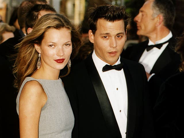 <p>Johnny Depp y Kate Moss en el Festival de Cine de Cannes de 1997</p>