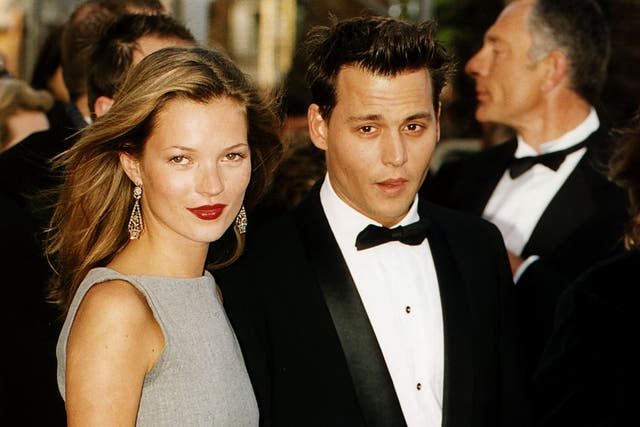 <p>Johnny Depp y Kate Moss en el Festival de Cine de Cannes de 1997</p>