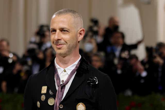 <p>Jeremy Strong at the Met Gala</p>