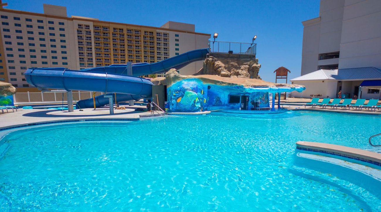The pool playground at the Margaritaville Resort in Biloxi, Mississippi